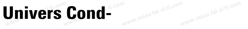 Univers Cond字体转换